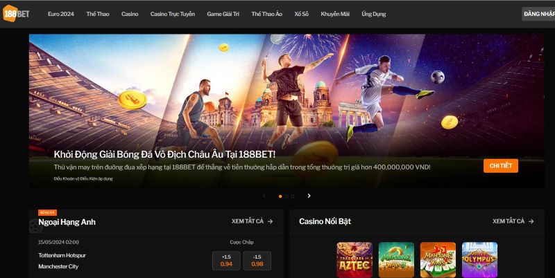 188Bet mang đến đãi ngộ tuyệt vời cho cược thủ 